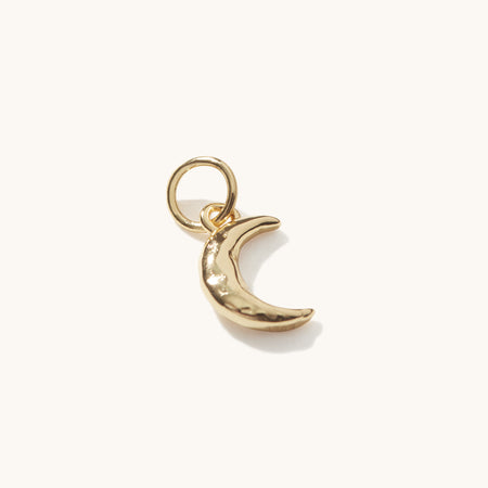 Tiny Moon Pendant Gold